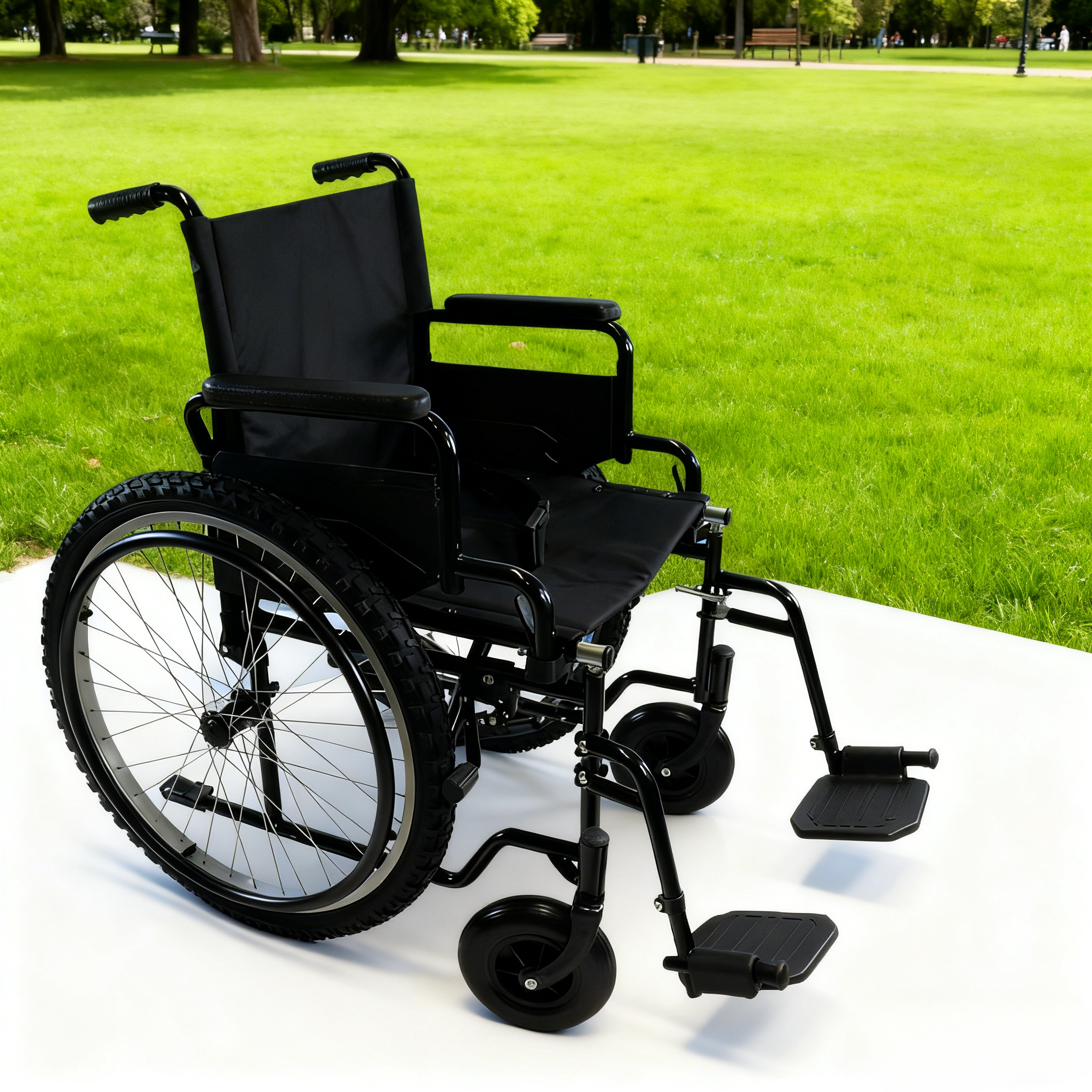 fauteuil roulant tout terrain mobilité de surface en herbe mouvement stable