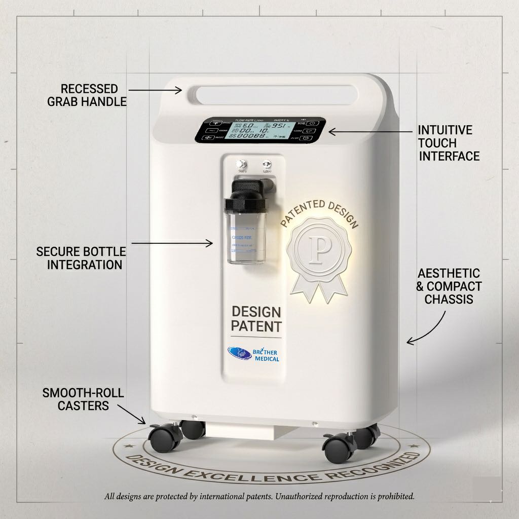 Concentrateur d'oxygène de conception moderne protégé par brevet BME-F5SW pour les distributeurs professionnels