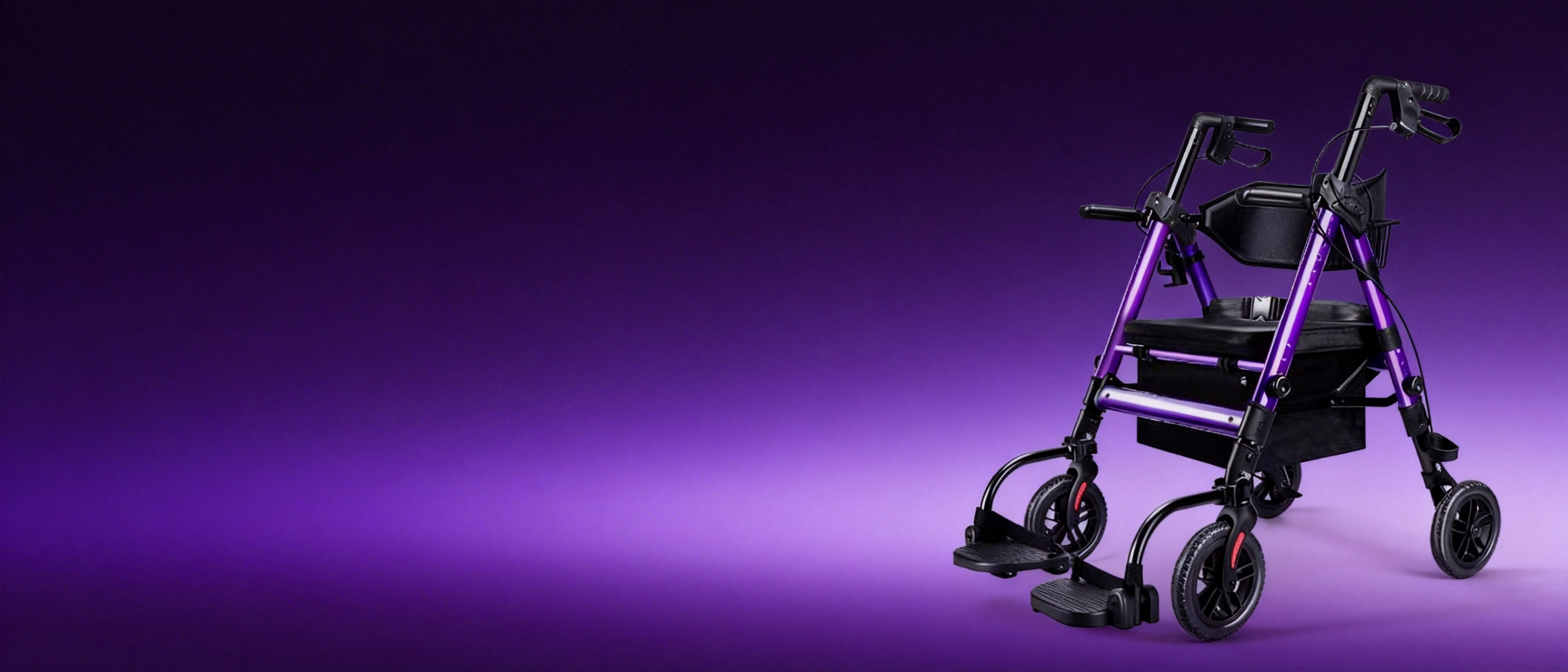 BME888-Purple-Bariatric-2-in-1-Rollator-Transport-Chair-showing-450lbs-weight-capacity 