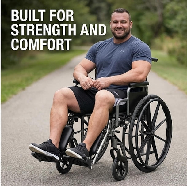 Silla de ruedas bariátrica Brother Medical con reposapiernas elevable, solución personalizada en Norteamérica Más resistente y duradera