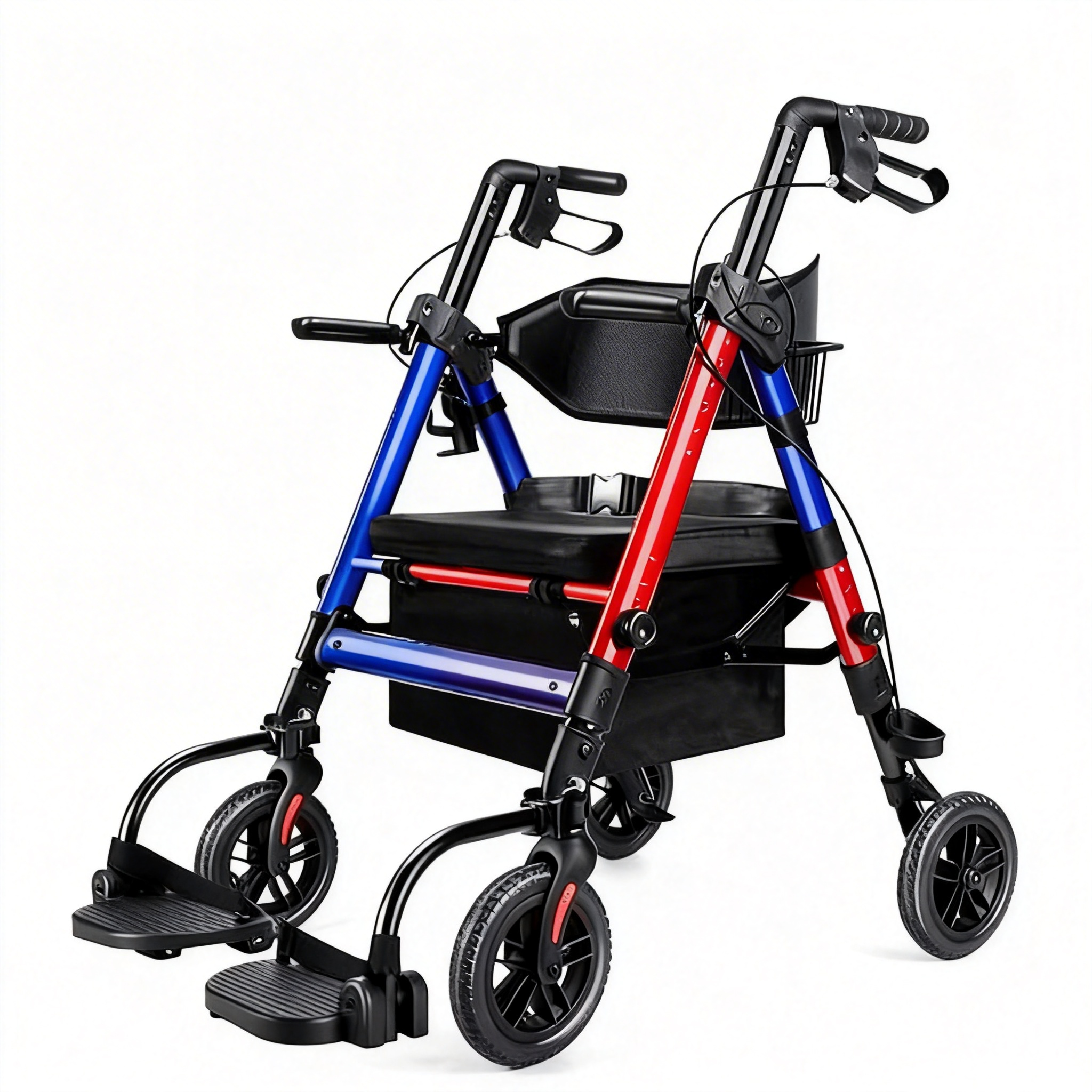 Chaise de transport bariatrique 2-en-1 OEM et ODM BME888 montrant une capacité de poids de 450 lb