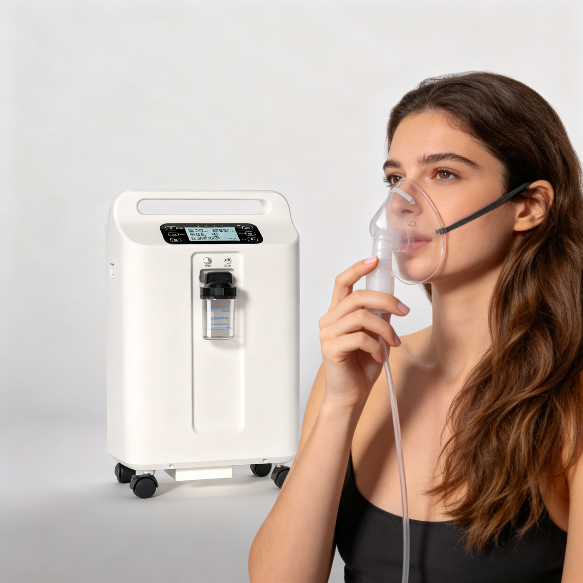 Machine à oxygène médicale 5L prenant en charge l'inhalation et la nébulisation simultanées d'oxygène