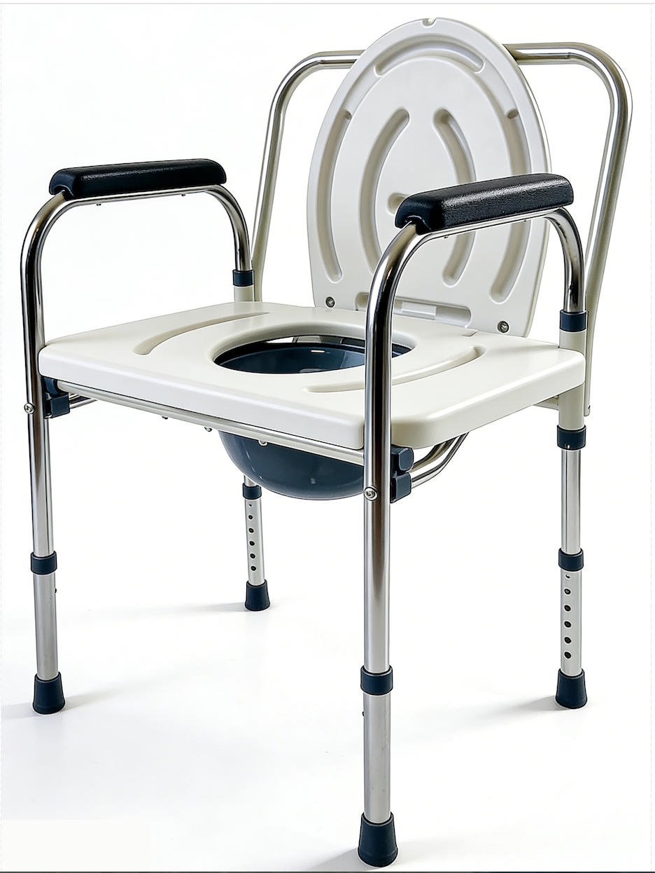 Silla con inodoro extra ancho, BME 666, silla con inodoro bariátrico, nuevo diseño de Brother Medical