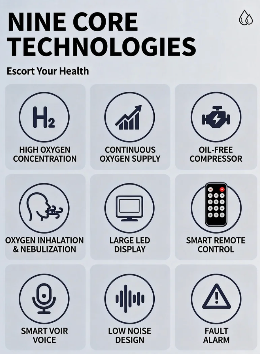 technologies et spécifications de base du concentrateur d'oxygène stationnaire